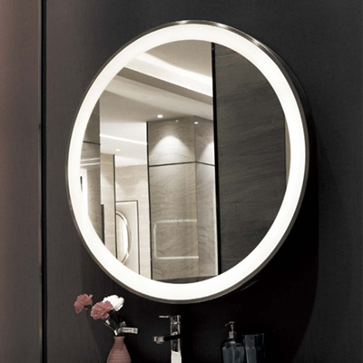 Hotel modern round bathroom led mirror