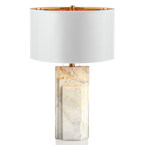 White marble bedside lamp
