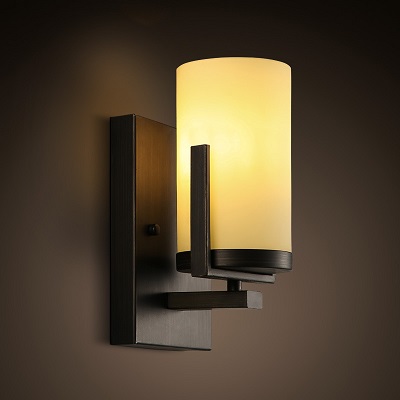 Frosted glass wall lights
