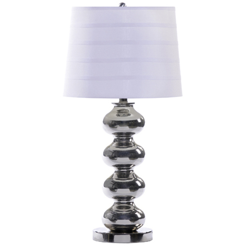 Large chrome table lamp