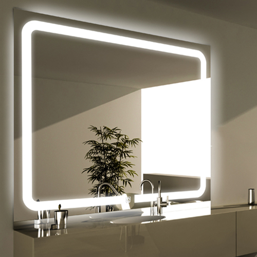 Wandmontierter Badezimmerspiegel mit LED-Beleuchtung