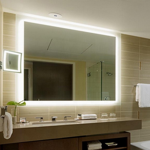Rahmenloser LED-beleuchteter Badezimmerspiegel