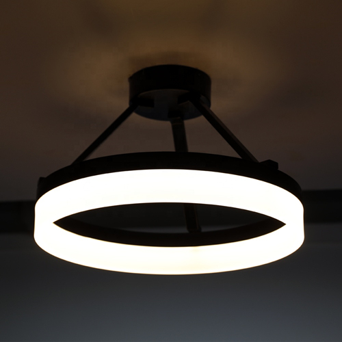 LED semi flush mount light