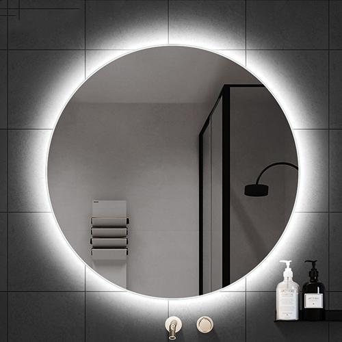 Runder Badezimmerspiegel mit Hintergrundbeleuchtung