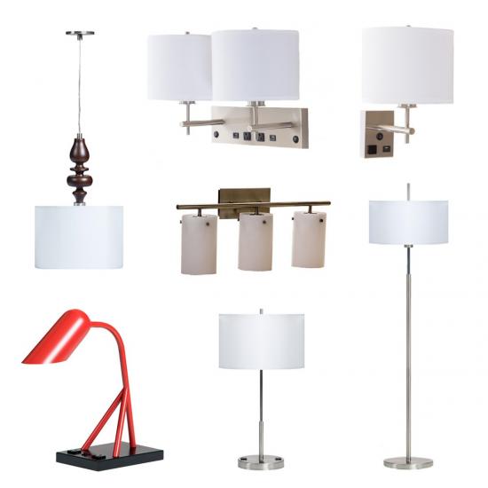 Contemporary hotel lamps