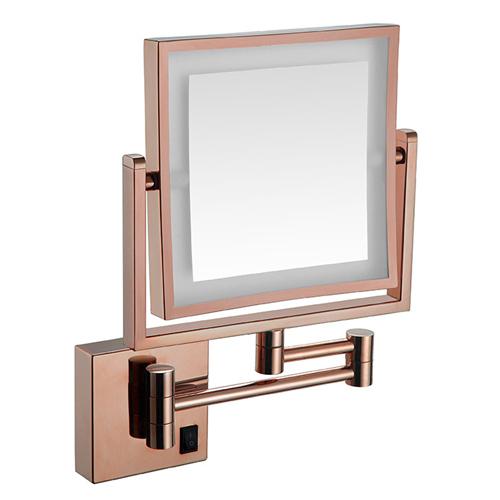 Square light up makeup mirror
