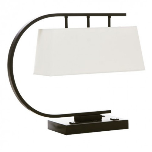 Modern table lamp with outlets