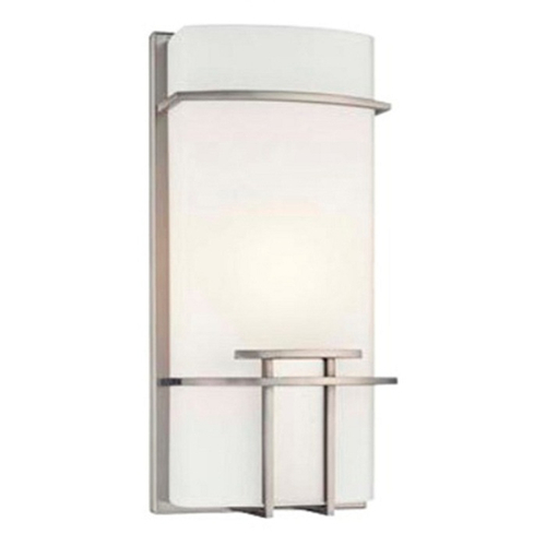One light wall sconce brushed nickel