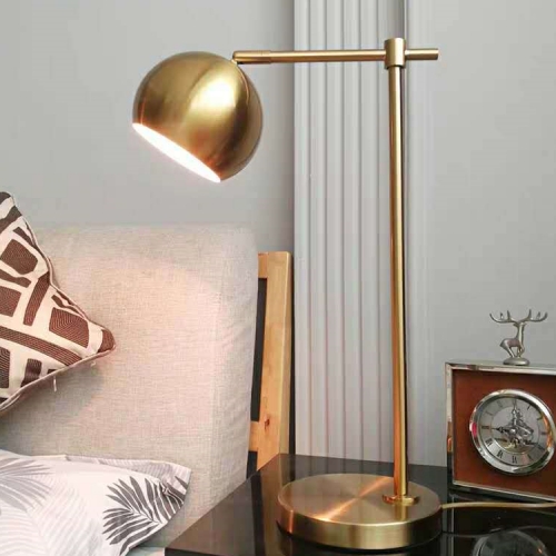 Brass adjustable desk lamp